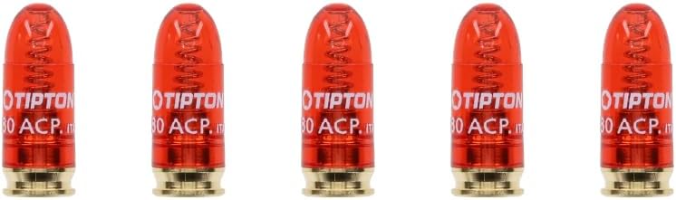 Tipton Pistol Snap Caps with False Primer and Reusable Design for Dry-Firing, Gun Maintenance, Gun Storage