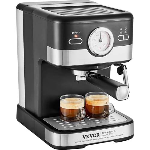 Image of Fastlink‚Semi-Automatic Espresso Machine: 15 Bar Pump, Milk Frother, Latte & Cappuccino Maker - Enjoy Delicious Coffee at Home
