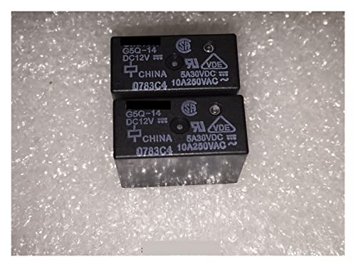 Relais de puissance G5Q-14-12VDC 10A anti-surchauffe pour circuit imprimé 5PIN