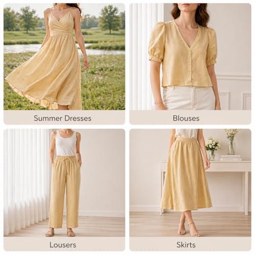Image of Soimoi Beige Solid 60 * 60's Cotton Cambric Fabric by the Yard, 56 Inch Wide Light Weight Material Suitable for Kurtis, Blouses, Kids Clothing, Tunics, Dresses and Summer Apparel