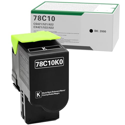 Cartouche de toner 78C10 noir haute densité pour Lexmark CX421 et CS522