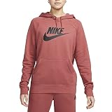  Nike Sudadera de Mujer con Capucha Essential Rojo Código DX2319-691, rojo/negro, XS