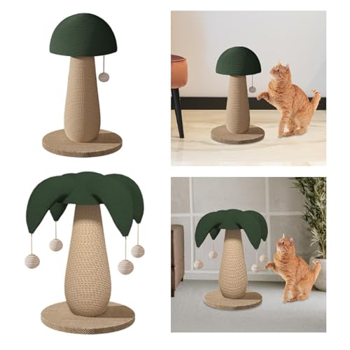 Rascador para gatos Mushroom con cuerda de sisal verde miniatura 5