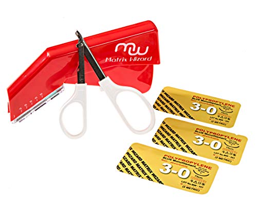 Matrix Wizard Sterile Suture Thread With Needle Plus Disposable Preloaded 55 Wire Stapler Tool - Medics, Emt, Nursing First Aid Surgical Suture Practice Kit thumb #7
