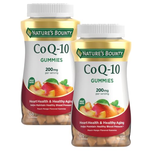 Nature's Bounty CoQ10 Gummies, Supports Heart Health, CoQ10 200mg, Peach Mango Flavor, 100 Coun (Pack of 2) - image 1