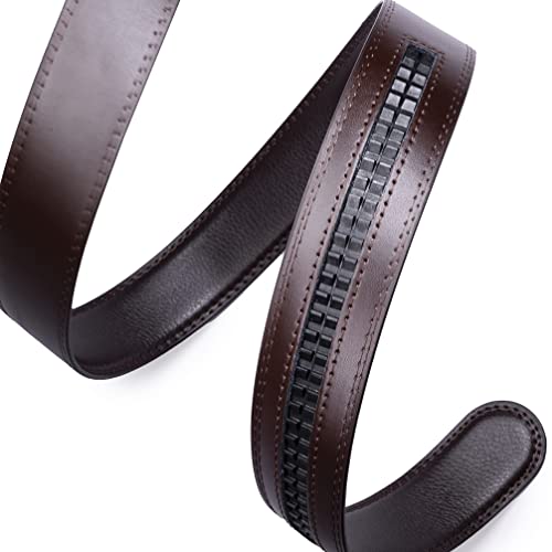 Image of BANGE Mens Genuine Leather Belt with Limited Edition Buckle (a House Of Brands Company design) (T131 BLA BRO)