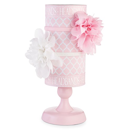 Image of Mud Pie Baby Girl Home Organization Pink and white Headband Holder 176223