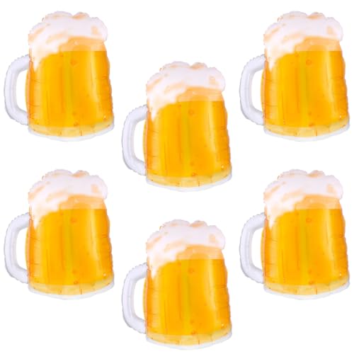 6 balões de cerveja, balão XXL de alumínio, decoração para festas de cervejaria, acessórios para festas de cerveja (tema cervejeira)
