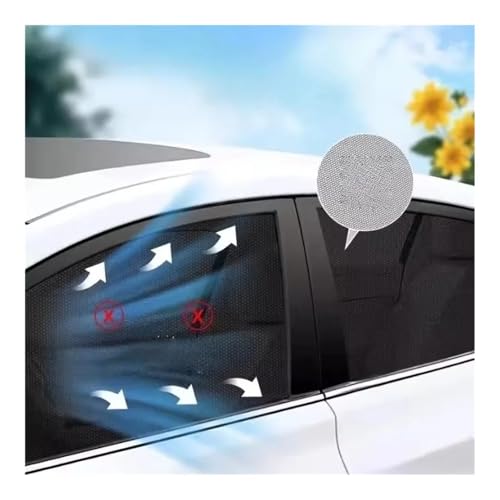 Parasol para coche lateral contra el calor interior y mosquitos en ventanillas 5