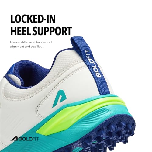 Image of Boldfit Cricket Shoes for Boys & Girls Unisex Boy Shoes for Cricket Shoes for Girls Shoes for Kids Cricket Shoe for Professional Cricket Training Sports Shoes for Kids Cricket Shoes