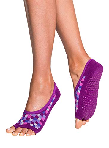 Calcetines de ballet para mujer, sin dedos de los pies, antideslizantes, puntera abierta, agarre de agarre – Pure Barre, Dance - - Talla única