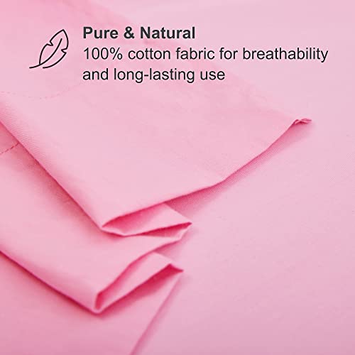 Best Season 400 Thread Count Cotton Queen Size Sheet Set (Pink Color) 4 Piece - 100% Long Staple Cotton Sheets Set, Soft Cotton Bed Sheets Sets With Deep Pocket Fit Upto 16 Inch #TOP6