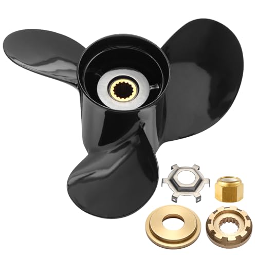 Image of 13 x 19 Aluminum Boat Propeller for Mercury Engines 40 50 60 70 75 80 90 100 115 125 140 150HP 48-77346A45 15Spline Tooth RH