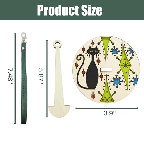 Image of Portable Wrist Yarn Holder with Leather Strap,Yarn Storage Spinner for Cat | Knitting and Crocheting Craft Tool for Crochet Trave