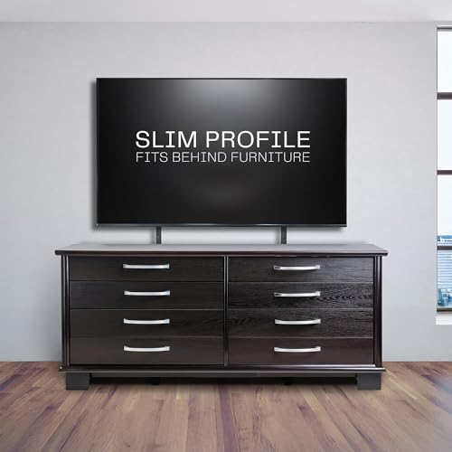 VIVO Heavy Duty 55 to 100 inch TV Floor Stand, Holds up to 154 lbs, Tall TV Mount with Storage Shelf, Black, STAND-TV100F