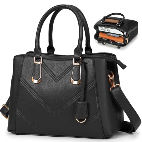 Top-Handle Handbag Leather Purses for Women Waterproof Crossbody ...