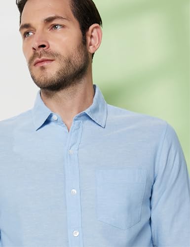 Image of Symbol Premium Men's Cotton Linen Casual Shirt - Regular Fit | Full Sleeve (Available in Plus Sizes)