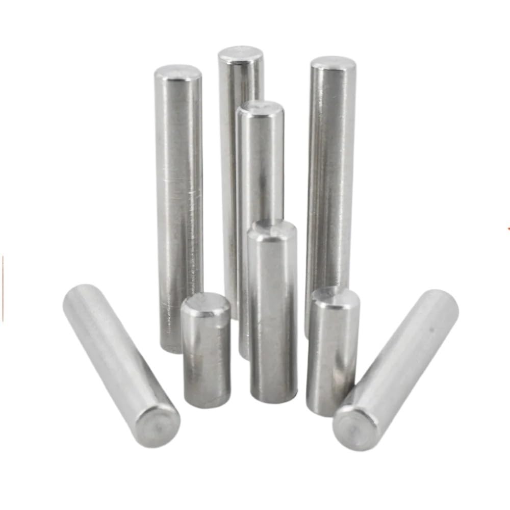 Pasador de ubicación cilíndrico de acero inoxidable 304, pasador de bloqueo de eje de fijación de metal, barra redonda, varilla de pasador sólida(M8,12mm (50Pcs))