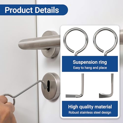 2 Stück Dietrich Set, Profi Buntbartschlüssel Universal, Bartschlüssel Dietrichset, Öffnet Nahezu Jede Tür, Universalschlüssel für Zimmertüren, Öffnungs Werkzeug Ditrichsett aus Edelstahlmaterial