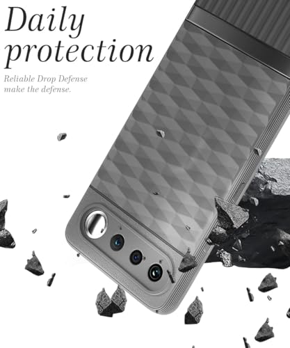 Image of WOW IMAGINE Back Cover for Realme 16 5G with Hexa Cube Design | Ultra Slim Soft Rubberised Case | Inner Velvet Fabric | Flexible Mobile Case | Camera Protection - Grey