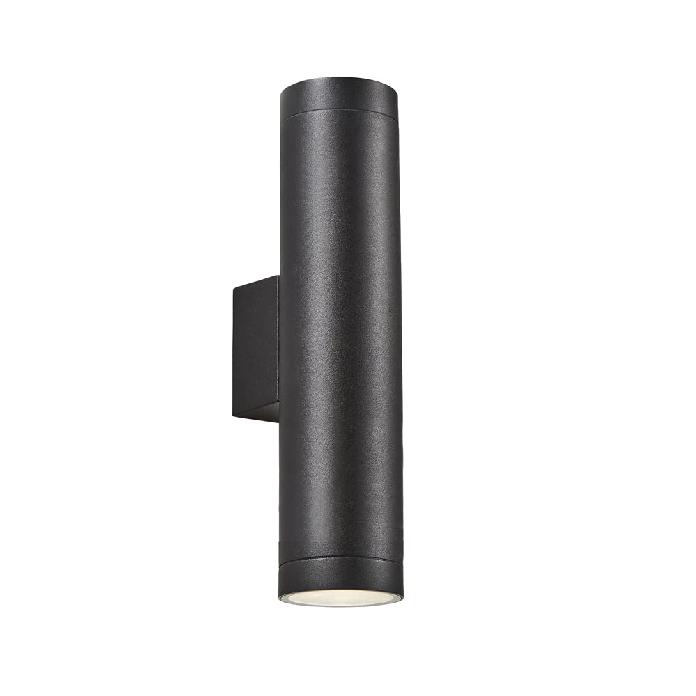B&Q -  Lonan Black 2 Lamp Modern Outdoor Up And Down Led Wall Light