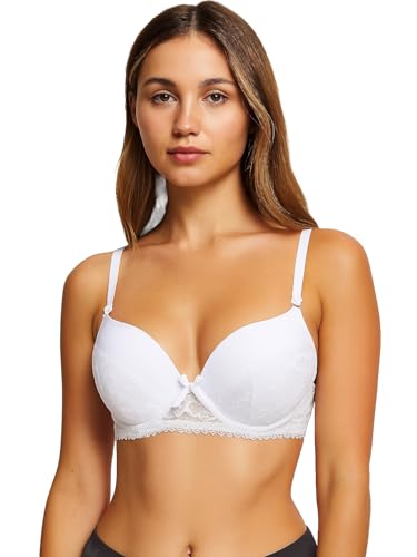 Image of Viola's Secret 6 Pack of Color Print T-Shirt Bras B Cup C Cup and D Cup