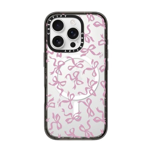 Coque iPhone 16 Pro antichoc CASETiFY Impact MagSafe transparente noir
