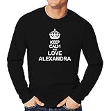 Teeburon Keep Calm and Love Alexandra Long Sleeve T-Shirt Black