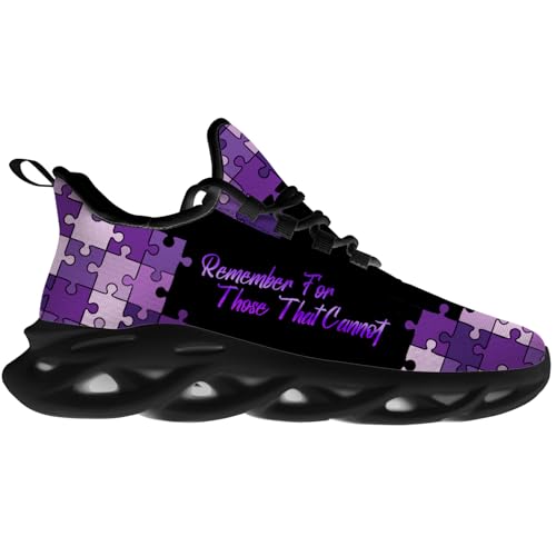 Women's Running Shoes Alzheimers Awareness Sneakers Comfortable Walking Tennis Shoes Gifts for Men Women3