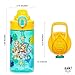 Zak Designs PAW Patrol Sage Water Bottle For School or Travel, 16oz Durable Plastic Water Bottle With Straw, Handle, and Leak-Proof, Pop-Up Spout Cover (Chase, Marshall, Skye, Rubble, Everest)