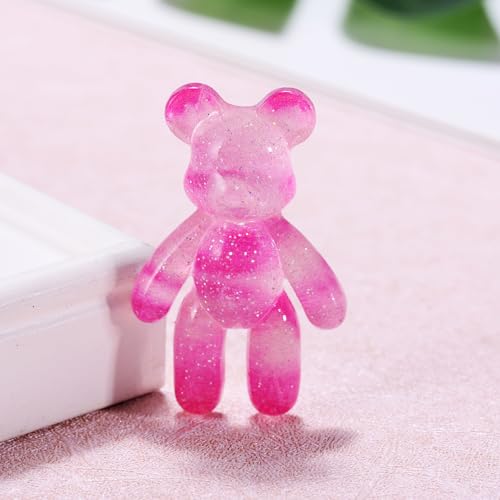 Image of Aesnefe Pocket Worry Bear Hug, Anxiety Relief Keepsake, Mental Health Encouragement Gift, Emotional Support Token, Stress Comfort Gift for Teens & Adults, Galaxy Pink