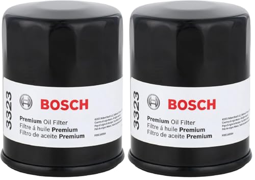 BOSCH 3323 Premium Oil Filter With FILTECH Filtration Technology - Compatible With Select Acura MDX, RDX, RSX, TL;Chrysler;Dodge; Ford;Honda Accord,Civic,CR-V, Pilot; Infiniti;Nissan+More (Pack of 2)