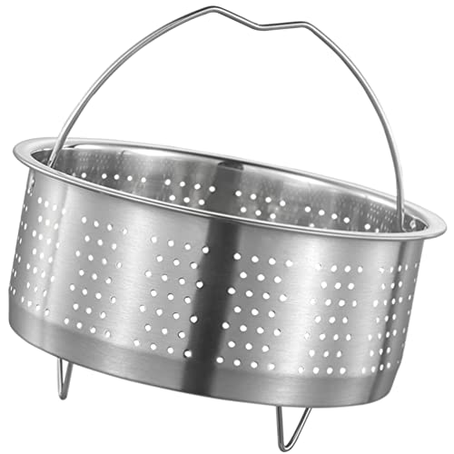 Luxshiny Stainless Steel Rice Fruit Pot Metal Basket Food Insert Saucepan Insert Seafood Dim Sum Drainable Chinese Food To Stack