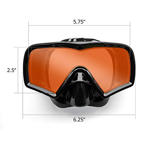 EVO Hi Definition Mask and Snorkel Combo - Set Adulto con Lente Único - Máscara de Buceo con Válvula - Accesorios de Buceo miniatura 5
