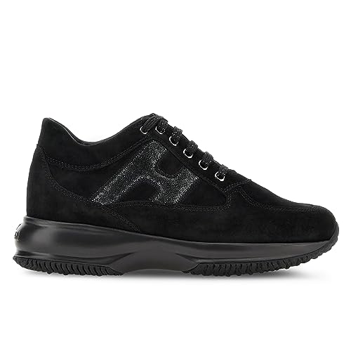 Interactive Hogan Sneaker da Donna Interactive in Suede Nero - HXW00N0S360 S9QB999 - Taglia 36