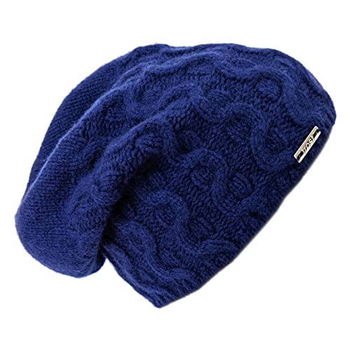 Frost Hats Cashmere Slouchy Winter Hat for Women Soft Warm Cable Knit Beanie Ladies Wool Cap