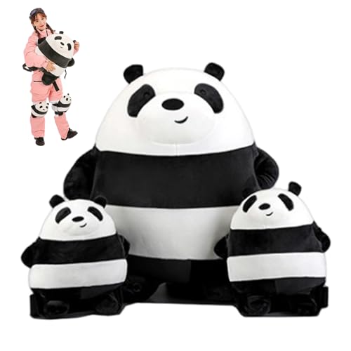 Protections de snowboard panda 3D en kit de 3 pièces pour les genoux et les fesses