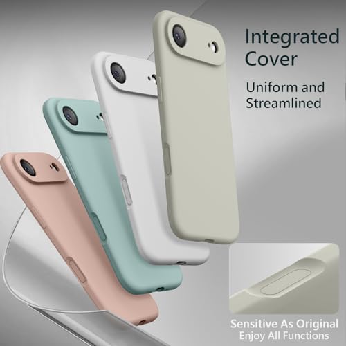 Image of FireNova Magnetic for iPhone Air Case, Compatible with MagSafe, [Integrated Silicone Camera Control Button] [Camera Protection] Microfiber Lining Phone Case for iPhone 17 Air, 6.5 inch, Stone