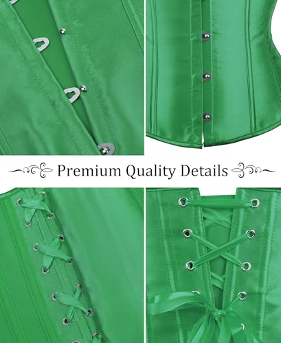 Image of Alivila.Y Fashion Womens Sexy Satin Vintage Underbust Waist Training Corset Bustier