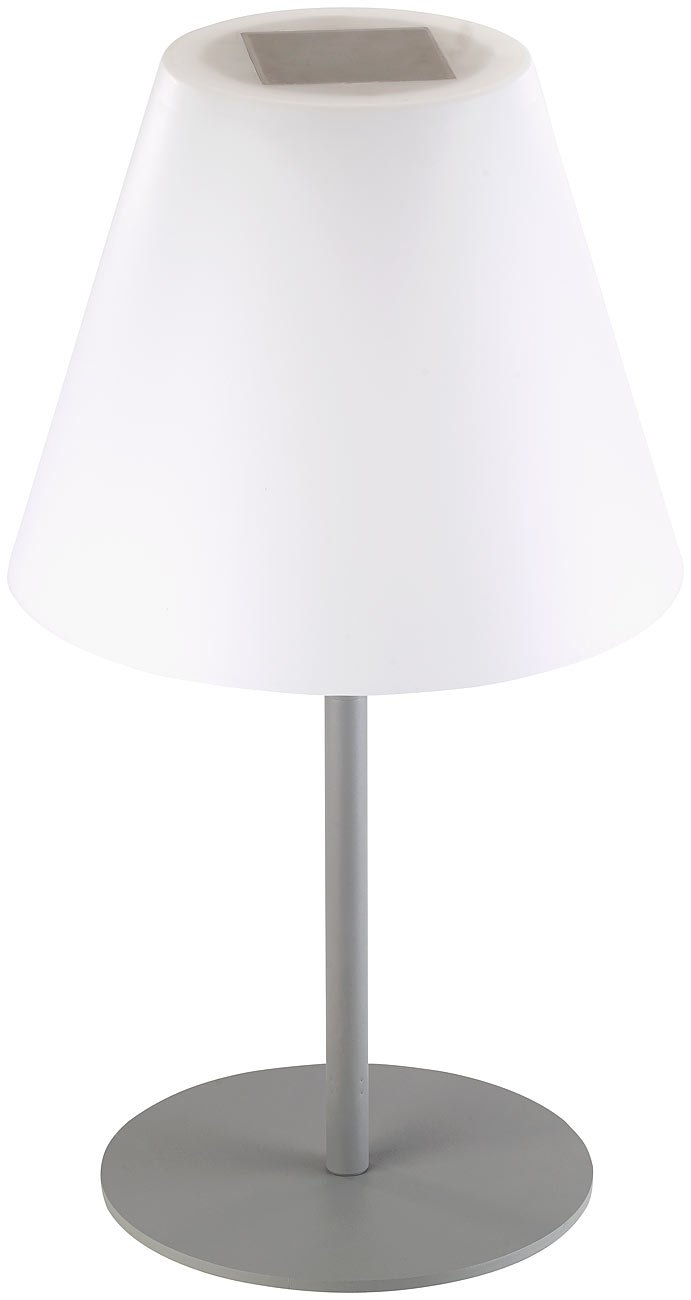 Lunartec Solar Stehlampe: Kabellose Solar-LED-Tisch- & Stehleuchte, 1,6 W, 50 lm, IP44 (Stehlampe ohne Kabel, schnurlose, BBQ)