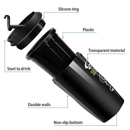 My Heart Belongs To Black Gold Reusable Plastic Insulated Cup Double Wall Coffee Mug Fashion Travel Tumblers With Lid 250Ml #TOP2