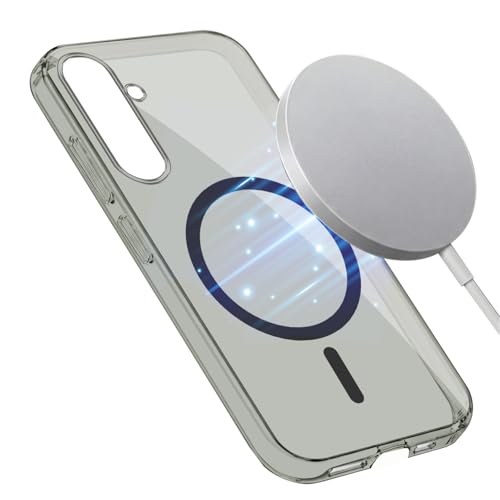 Image of Jkobi Lifetime Anti-Yellow MagSafe Compatible Clear Back Cover Case for Samsung Galaxy A35 5G (Sleek Hard Crystal | Shockproof and Camera Protection)