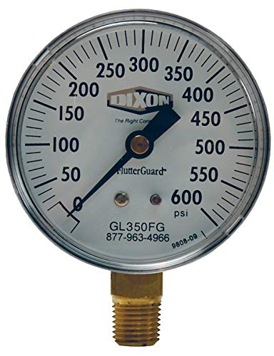 Jauge sèche GL355FG Dixon de 6,35 cm pour la surveillance des pressions d'air