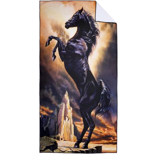Violetpos Serviette de plage à séchage rapide et légère - Grande serviette de plage - 90 x 180...