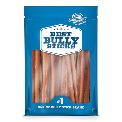 Best Bully Sticks 4 Inch Bully Sticks - 8 oz (Pack of 1) - Natural Grass-Fed, Grain and Rawhide Free, Ideal for Small or Young Canines