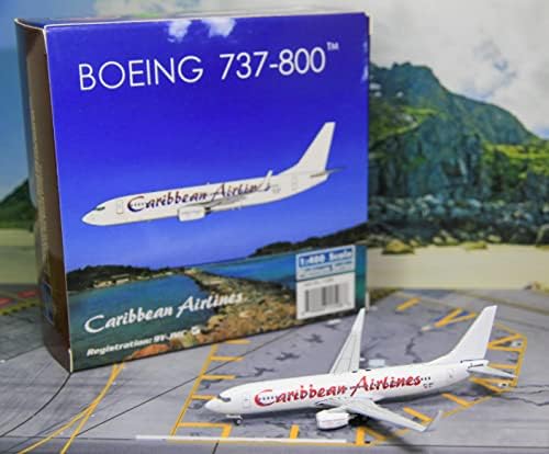 Miniatura 8 de Phoenix Caribbean Airlines B737-800 9Y-JMC 1-400 DIECAST modelo de avión preconstruido