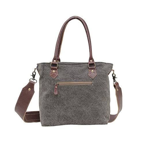 Myra Bag Western Tote Shoulder Bag for Women - Leather Crossbody Bag Chocolate Squares3