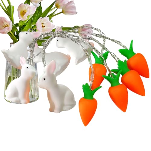 Guirlande lumineuse LED Pâques carotte étanche extérieur intérieur