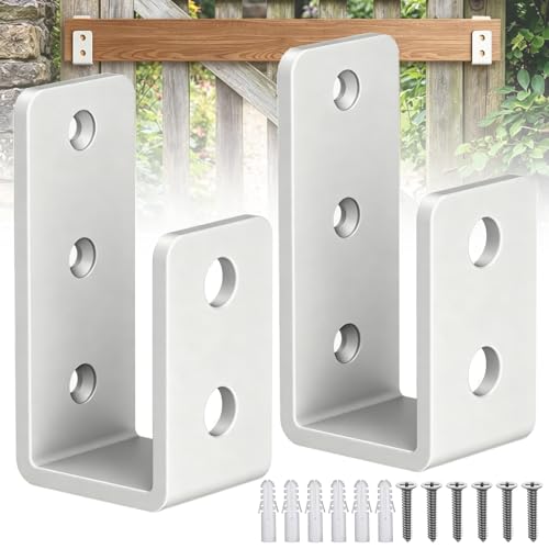2x4 Door Barricade Brackets 3mm Thick U-Shaped Carbon Steel Security Brackets for Door Reinforcement Heavy Duty Lumber Lock for Home Barn Shed Garage Gate & Basement(2PCS)