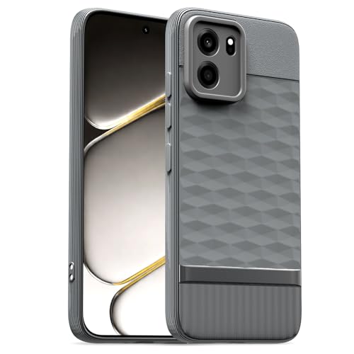 Image of Pikkme Back Cover for OnePlus Nord CE 6 5G Camera Protection 3D Hexa Cube Design Silicone Protective Bumper Case (Grey)